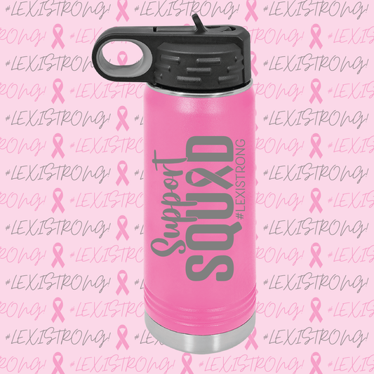 Alexis Town Breast Cancer Fundraiser Water Bottle