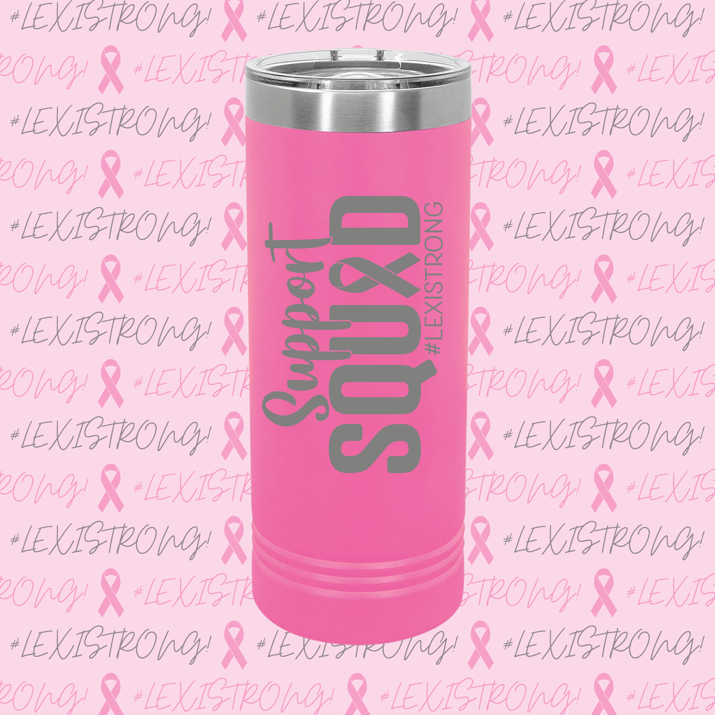 Alexis Town Breast Cancer Fundraiser Skinny Tumbler