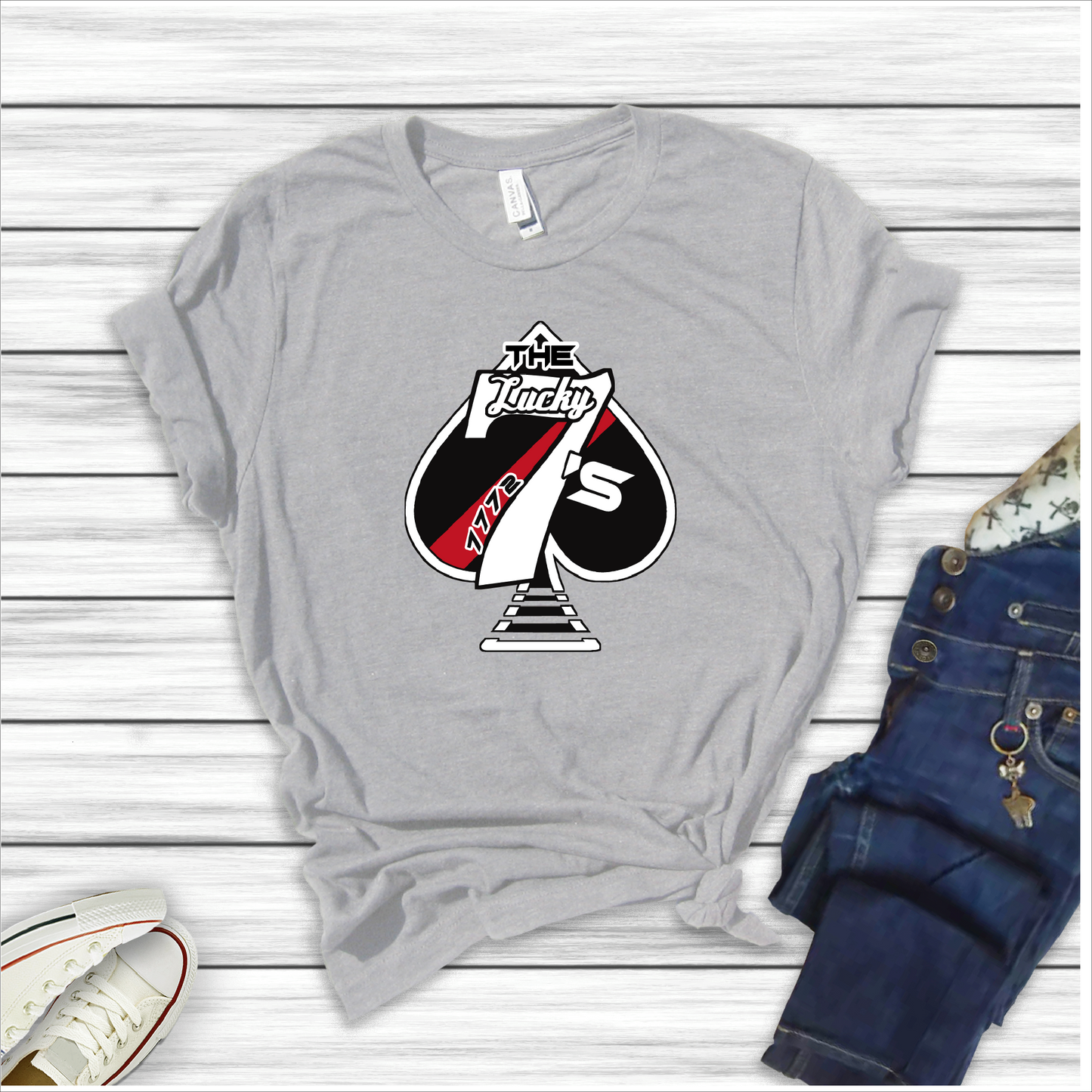 Montrose Robotics Team Lucky 7's Red T-Shirt, Long Sleeved Tee, Crewneck Sweatshirt or Hoodie