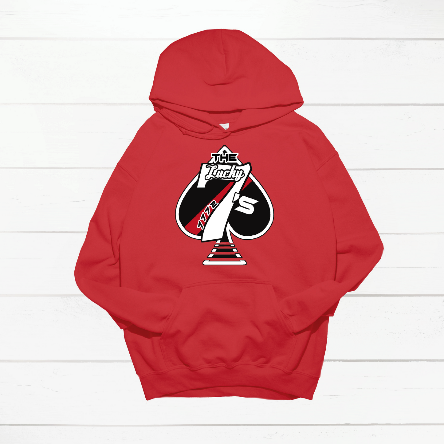 Montrose Robotics Team Lucky 7's Red T-Shirt, Long Sleeved Tee, Crewneck Sweatshirt or Hoodie