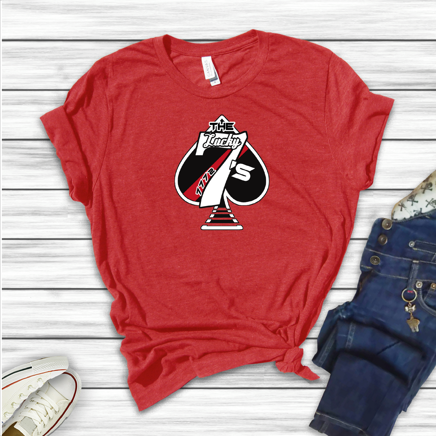 Montrose Robotics Team Lucky 7's Red T-Shirt, Long Sleeved Tee, Crewneck Sweatshirt or Hoodie
