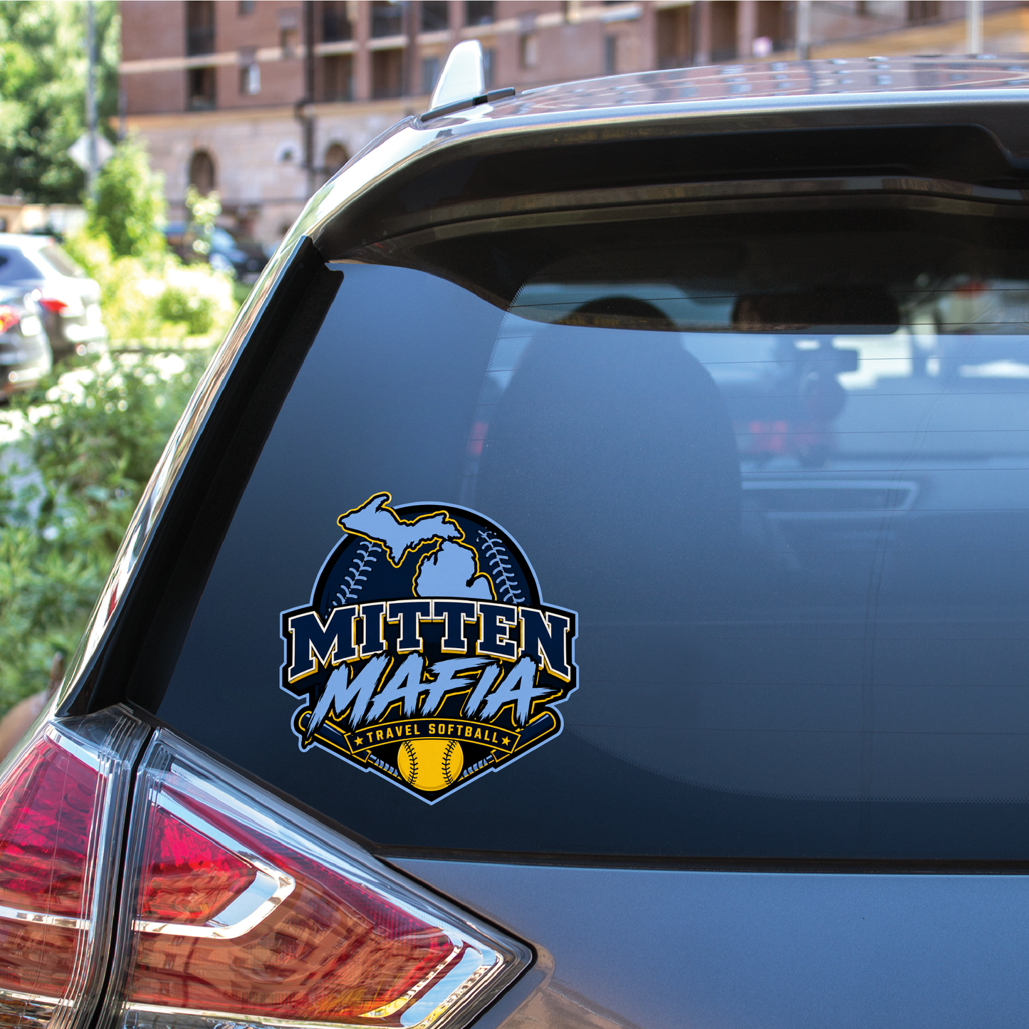 Mitten Mafia Softball Car Decal