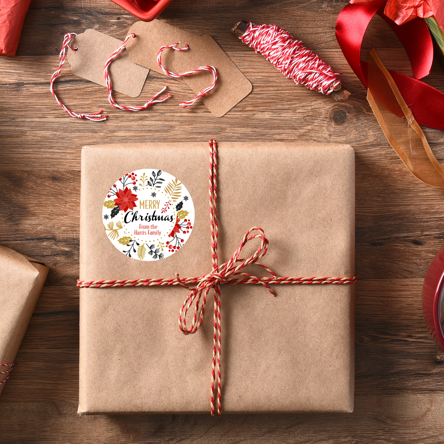 Personalized Merry Christmas Stickers