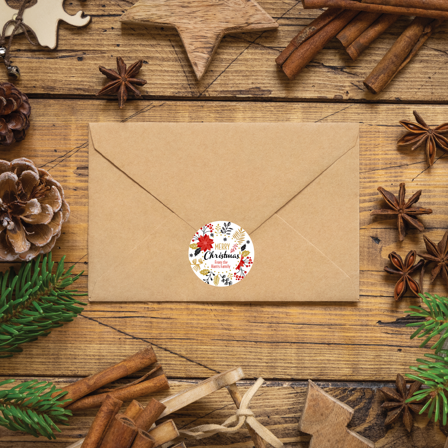 Personalized Merry Christmas Stickers