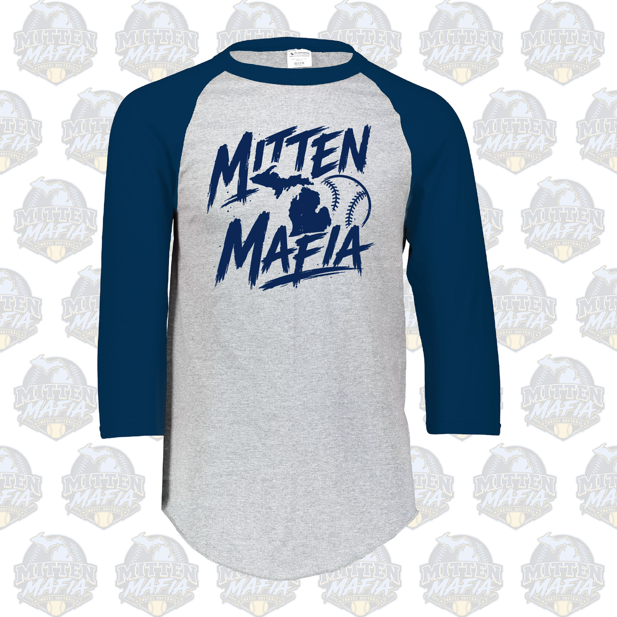 Mitten Mafia Softball Augusta Sportswear Raglan Baseball Jersey