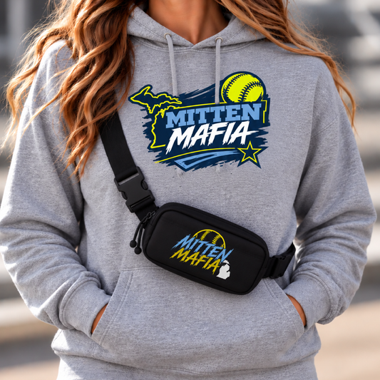 Mitten Mafia Embroidered Crossbody Sling Bag
