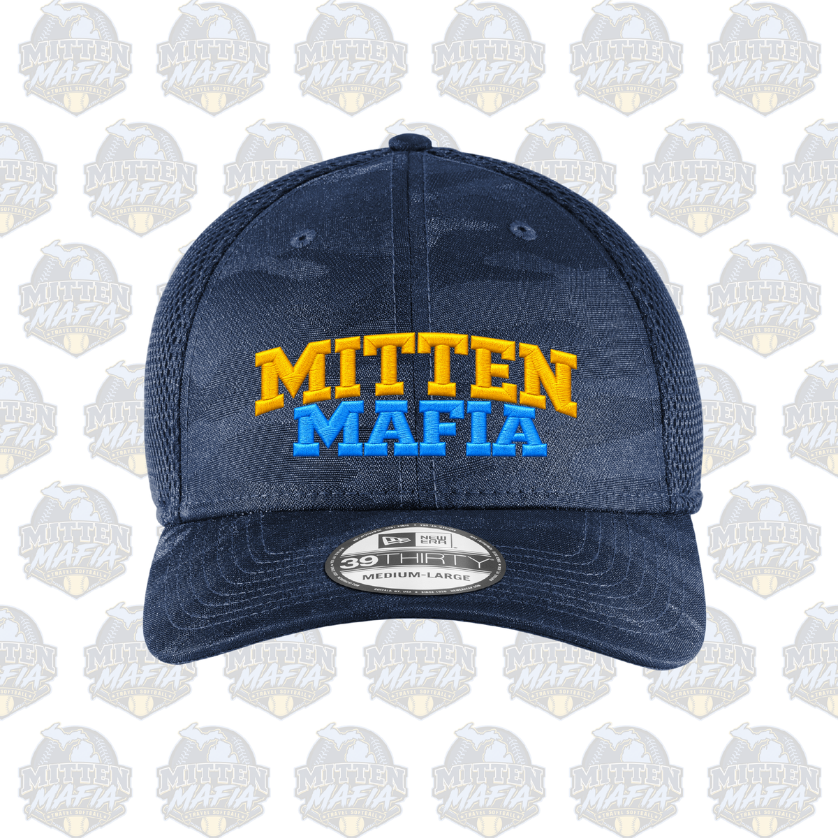 Mitten Mafia Embroidered Tonal Camo Stretch Tech Mesh Cap