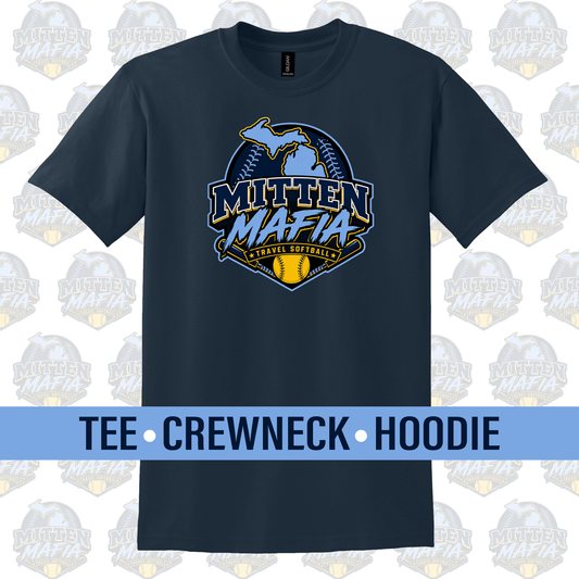Mitten Mafia Softball Spirit Wear, Navy Shirt