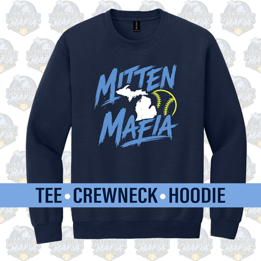 Mitten Mafia Softball Spirit Wear, Navy Shirt