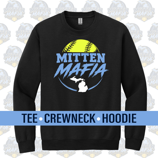 Mitten Mafia Softball Spirit Wear, Black Shirt