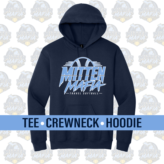 Mitten Mafia Softball Spirit Wear, Navy Shirt