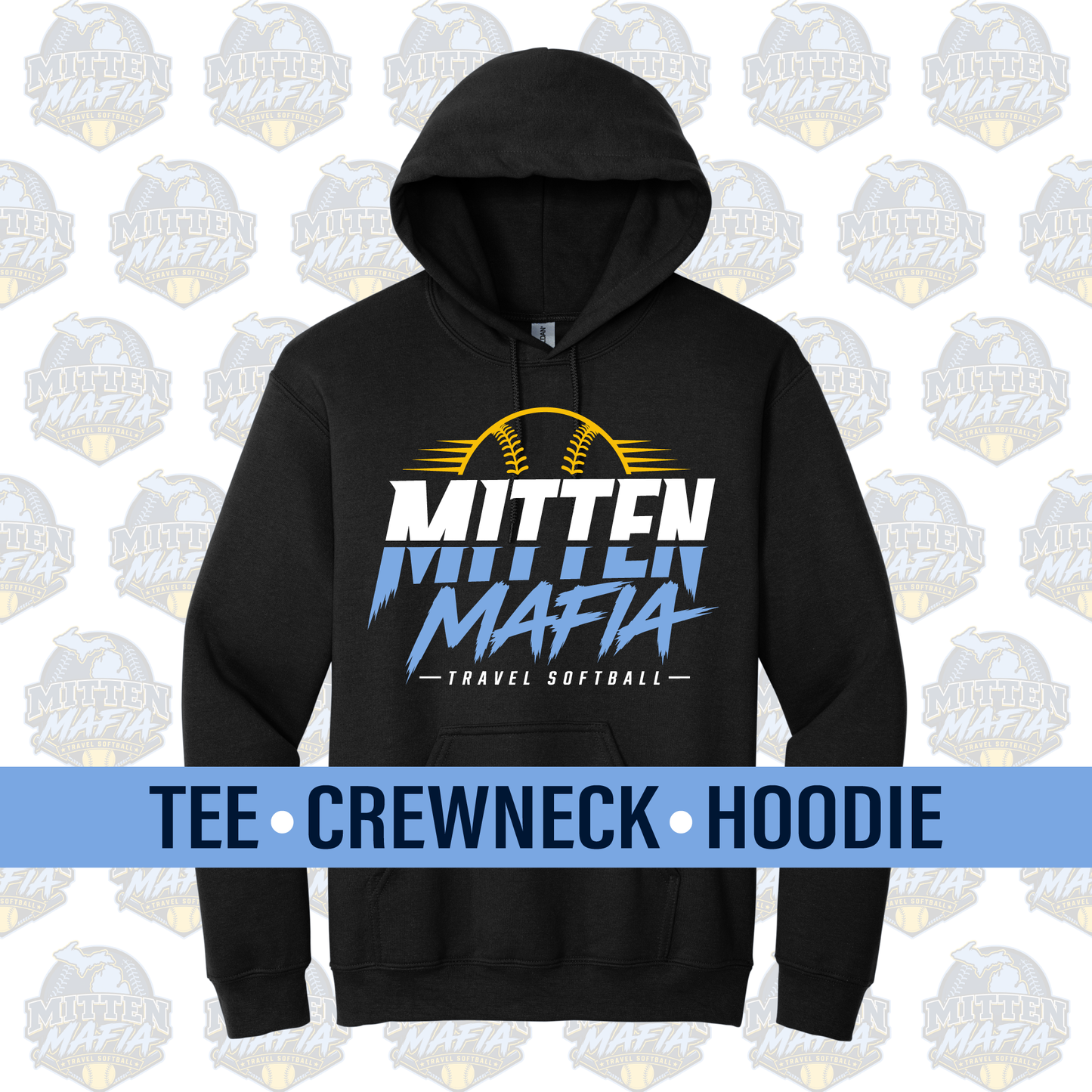 Mitten Mafia Softball Spirit Wear, Black Shirt