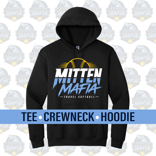Mitten Mafia Softball Spirit Wear, Black Shirt