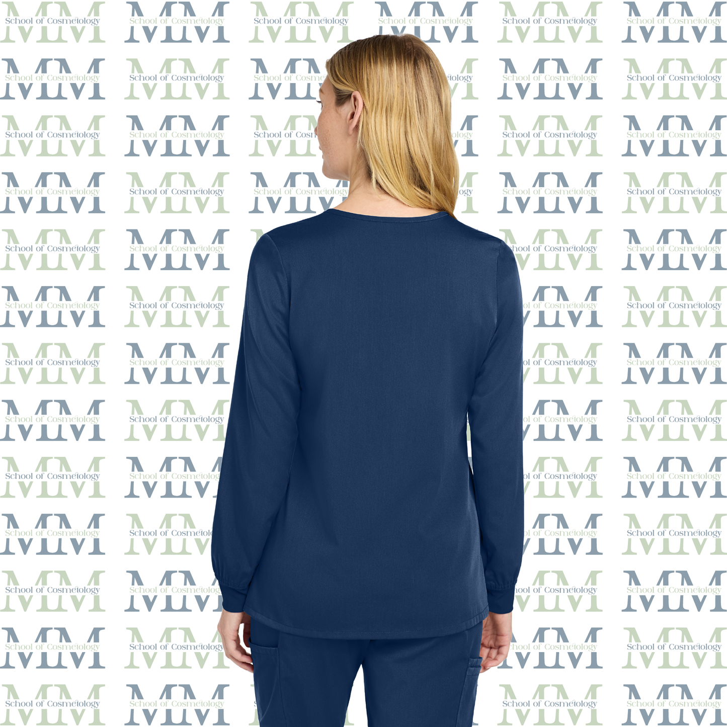 Women’s Premiere Flex Embroidered Full-Zip Scrub Jacket, Navy