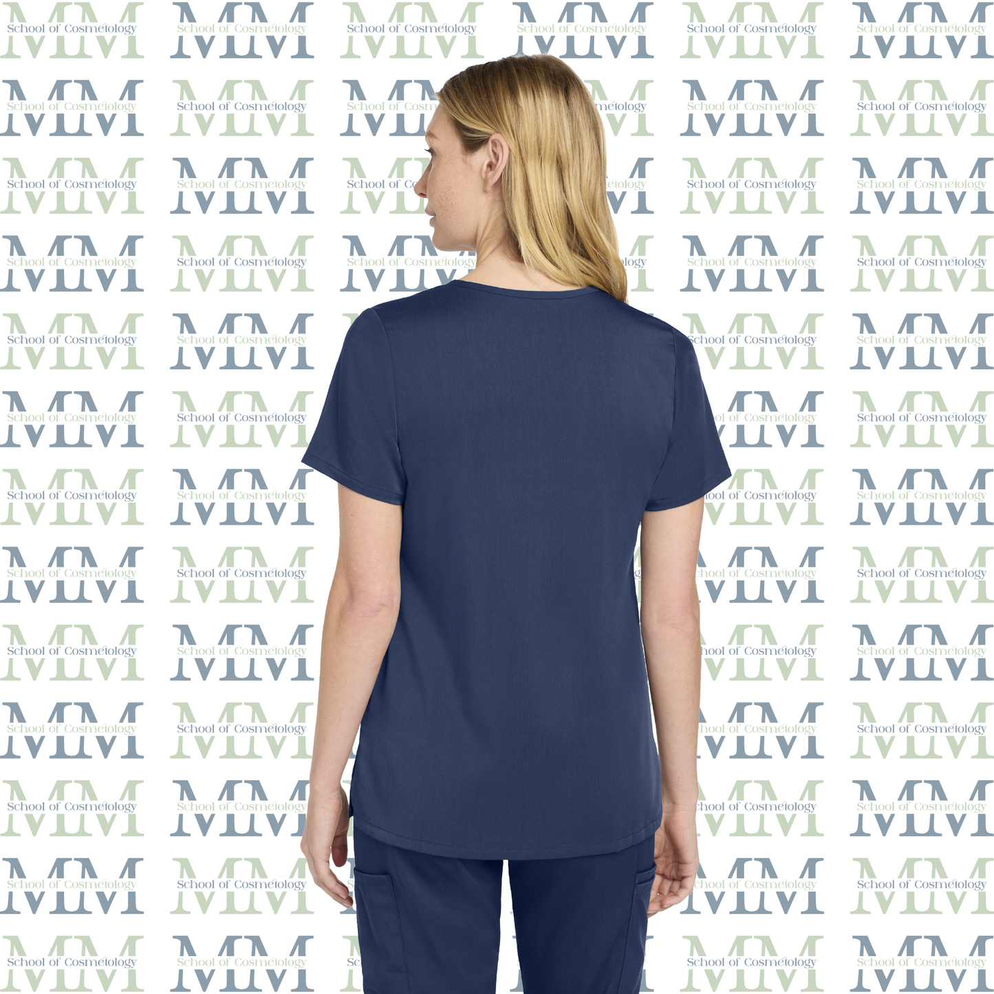 Women’s Premiere Flex Embroidered V-Neck Top, Navy
