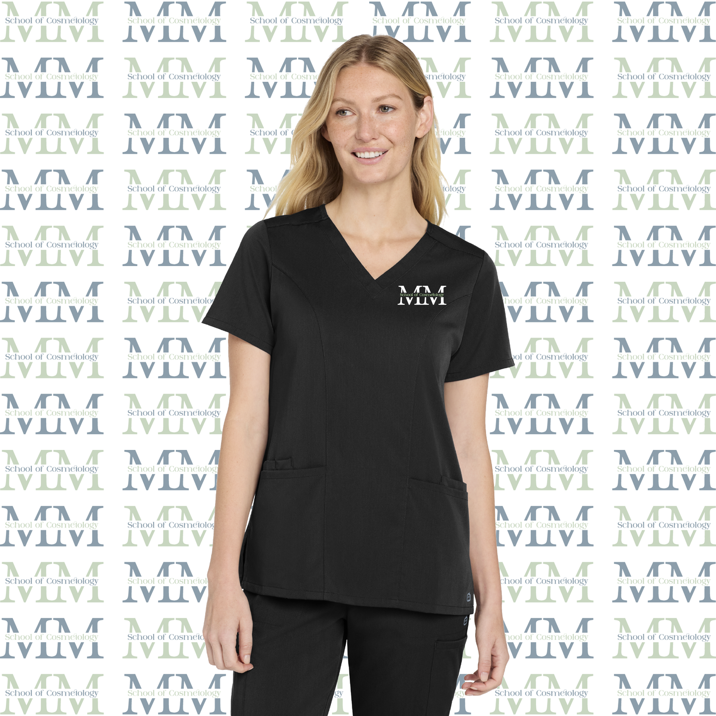 Women’s Premiere Flex Embroidered V-Neck Top, Black
