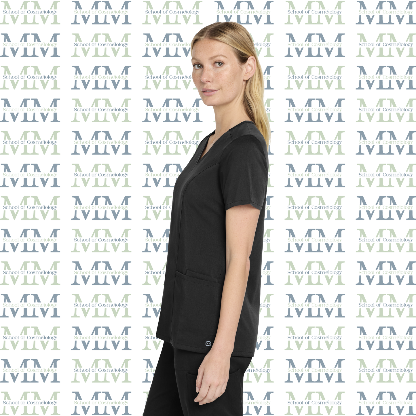 Women’s Premiere Flex Embroidered V-Neck Top, Black