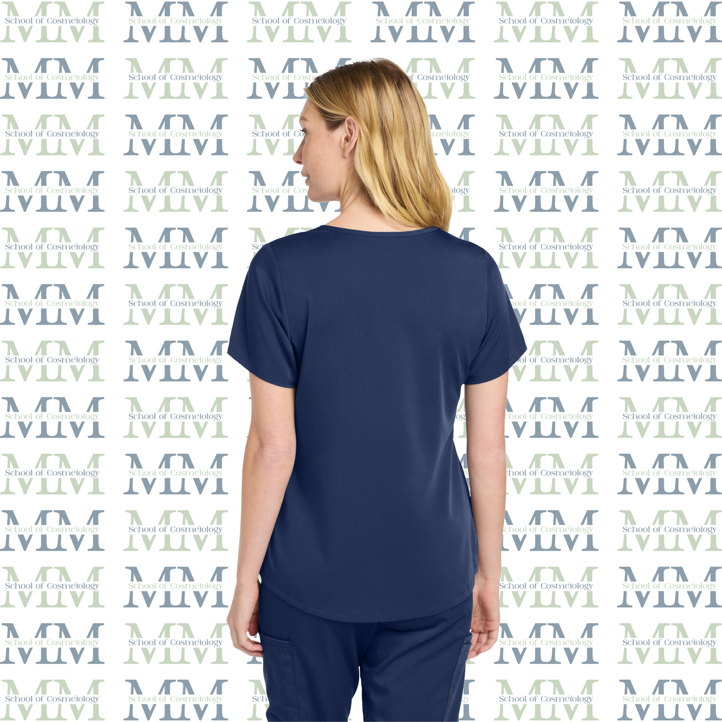 Women’s Premiere Flex Embroidered Mock Wrap Top, Navy