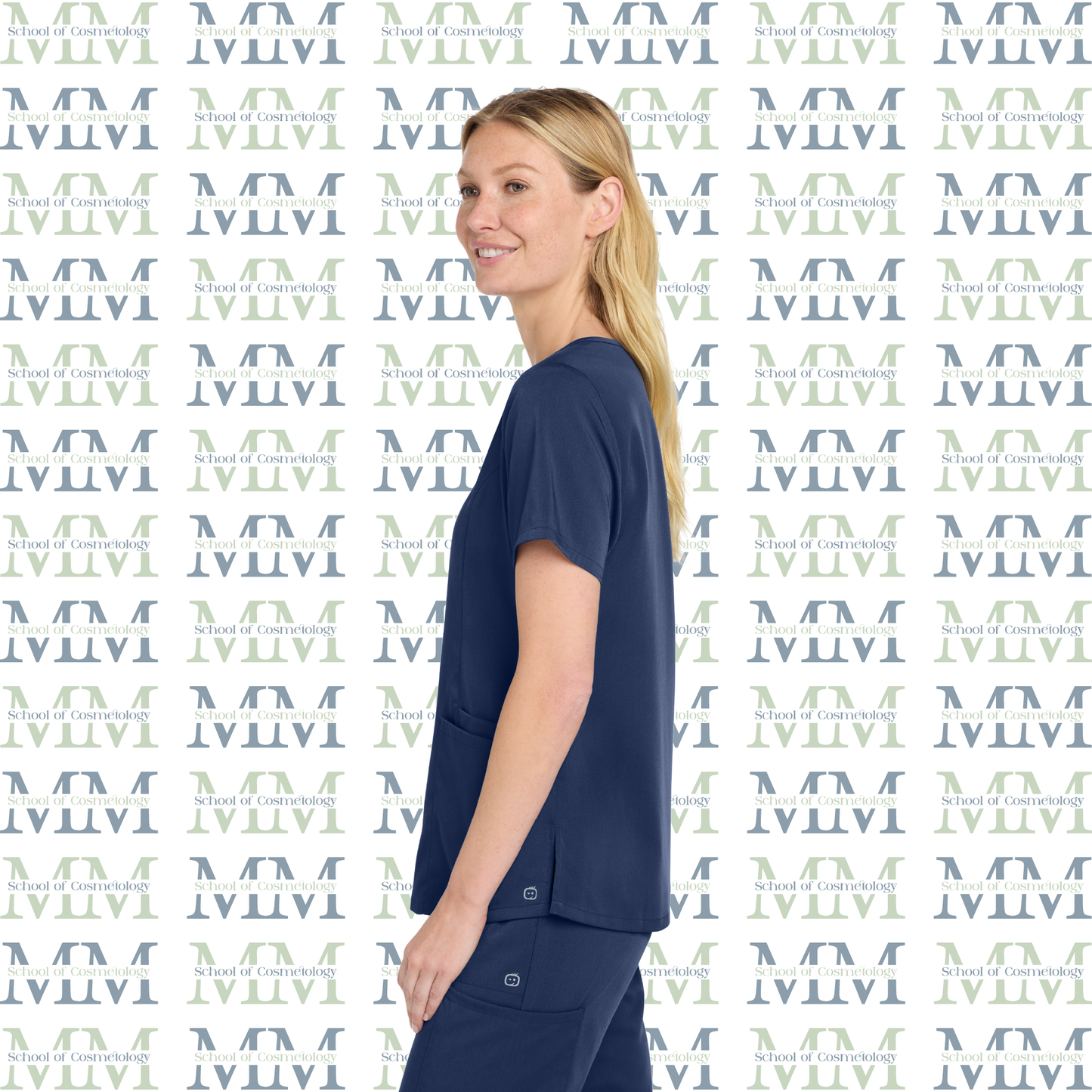 Women’s Premiere Flex Embroidered Mock Wrap Top, Navy
