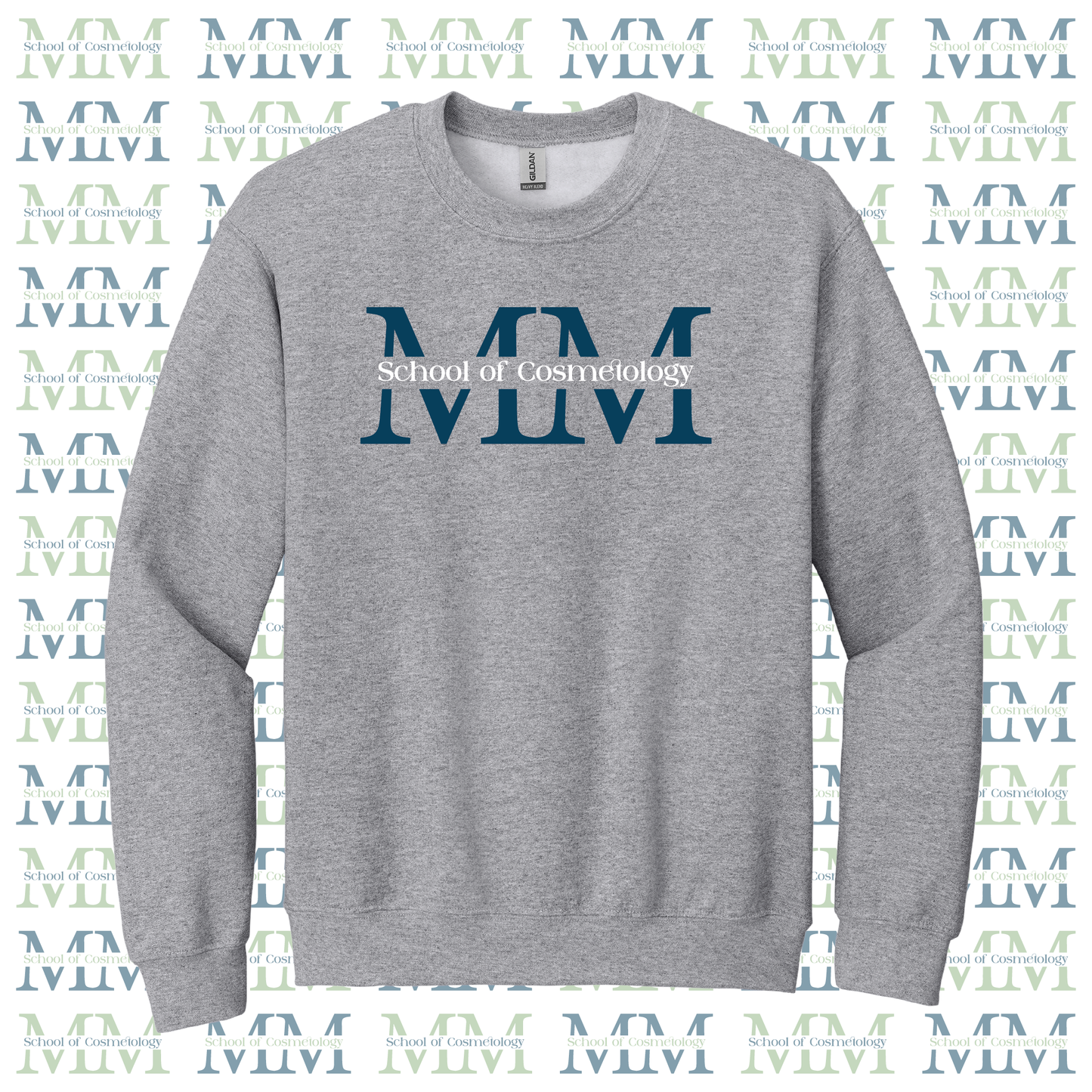 Mid Michigan School of Cosmetology Crewneck Sweatshirt (Color-Sport Grey)