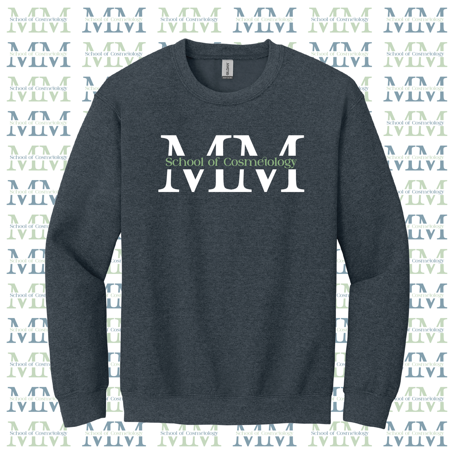 Mid Michigan School of Cosmetology Crewneck Sweatshirt (Color-Dark Heather)