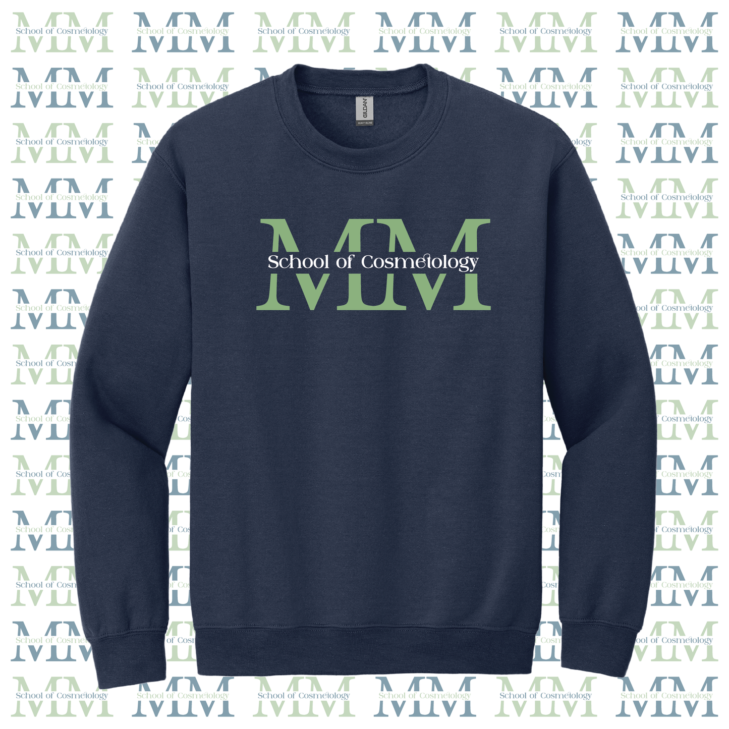 Mid Michigan School of Cosmetology Crewneck Sweatshirt (Color-Navy)