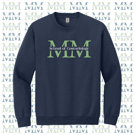 Mid Michigan School of Cosmetology Crewneck Sweatshirt (Color-Navy)