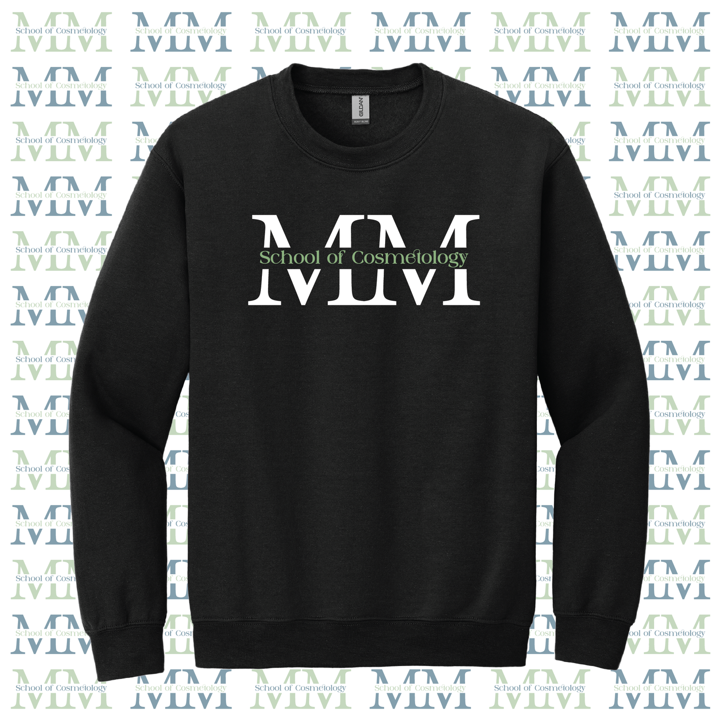 Mid Michigan School of Cosmetology Crewneck Sweatshirt (Color-Black)