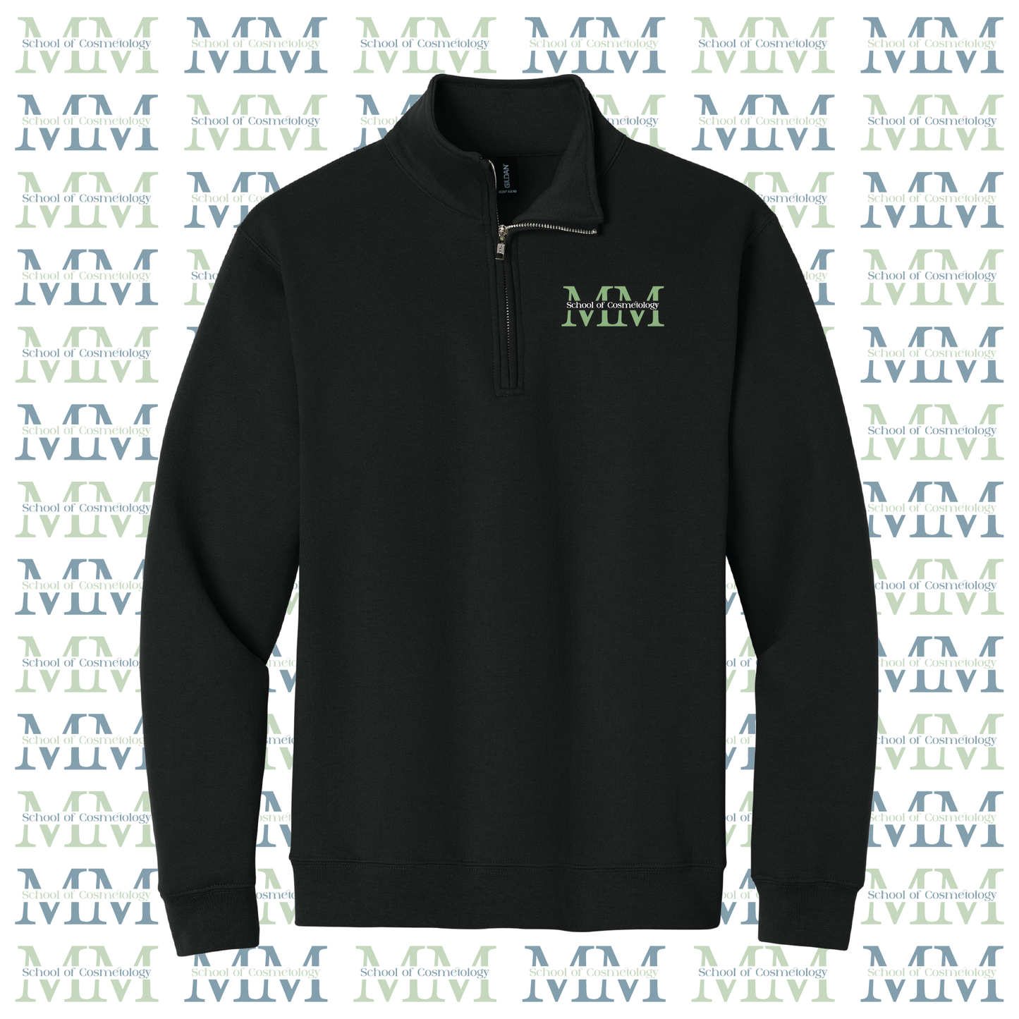 Mid Michigan School of Cosmetology Embroidered 1/4-Zip Sweatshirt (Black)