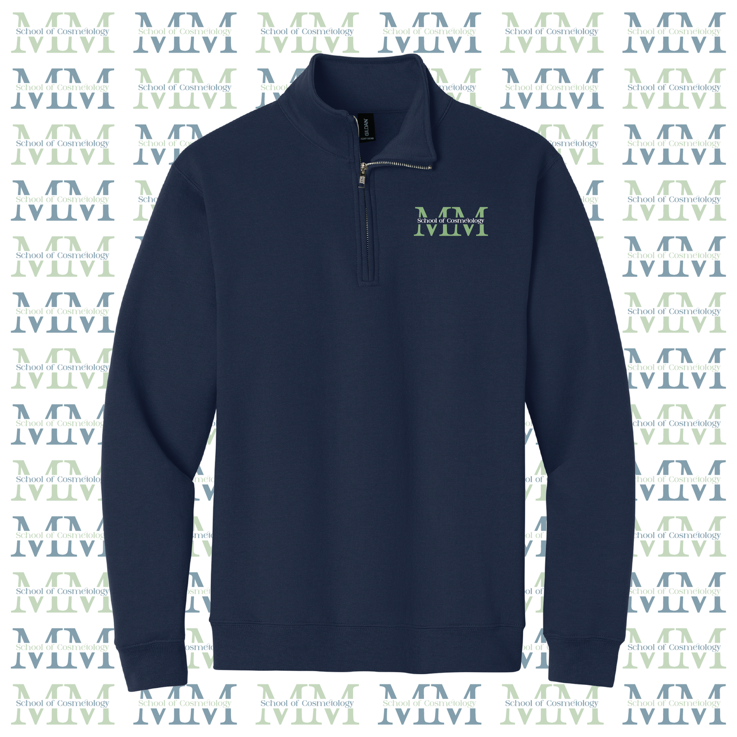 Mid Michigan School of Cosmetology Embroidered 1/4-Zip Sweatshirt (Navy)