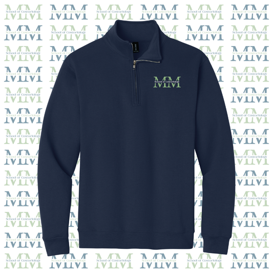 Mid Michigan School of Cosmetology Embroidered 1/4-Zip Sweatshirt (Navy)