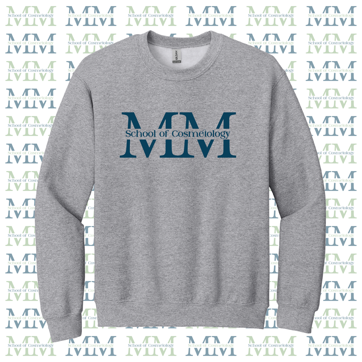 Mid Michigan School of Cosmetology Crewneck Sweatshirt (Color-Sport Grey)
