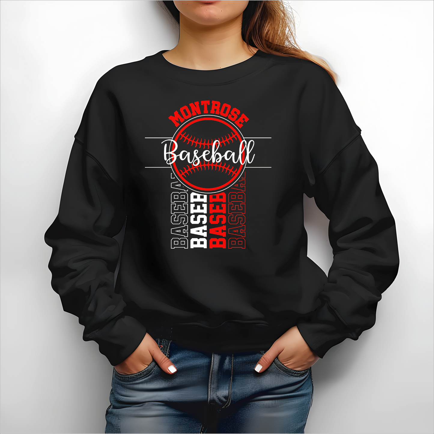 Montrose Rams Baseball - T-Shirt, Crewneck Sweatshirt or Hoodie