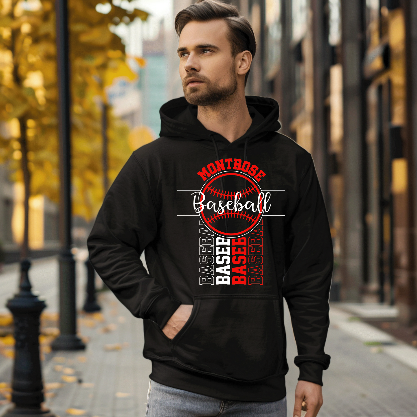 Montrose Rams Baseball - T-Shirt, Crewneck Sweatshirt or Hoodie