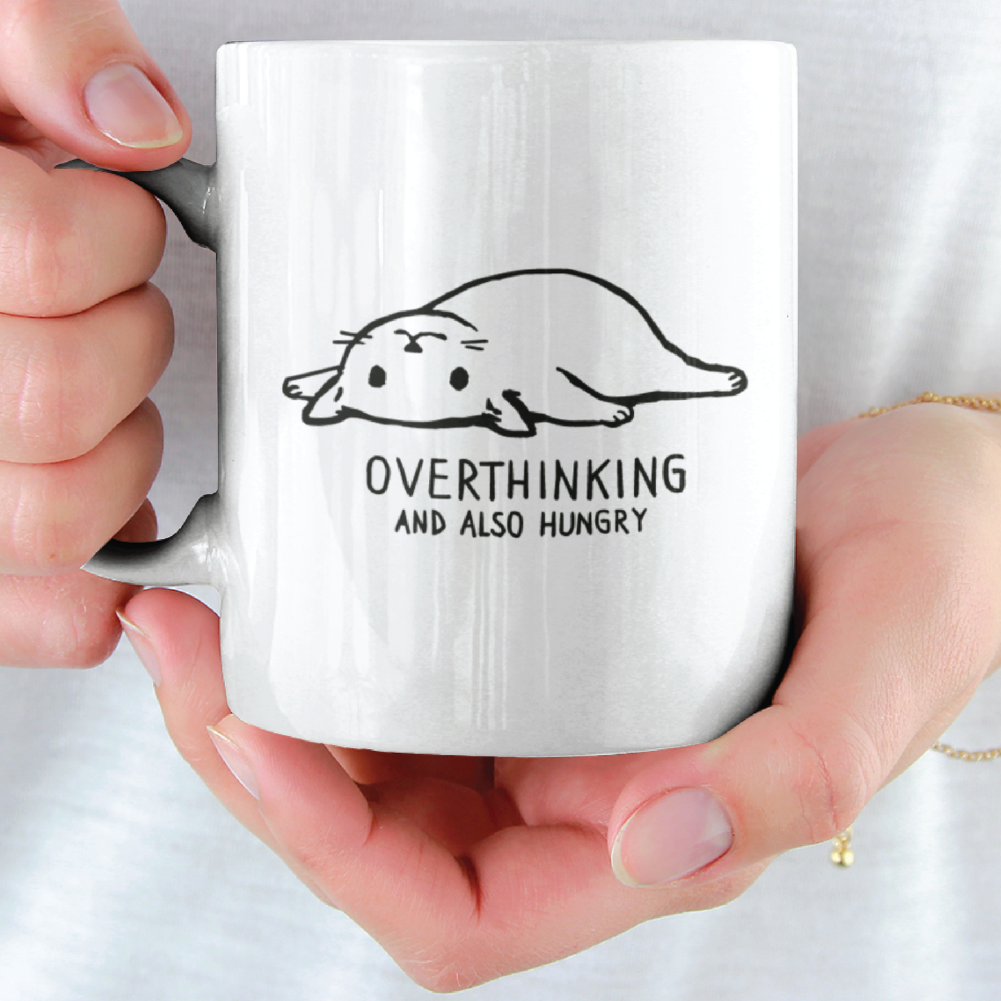 Overthinking and Also Hungry Coffee Mug