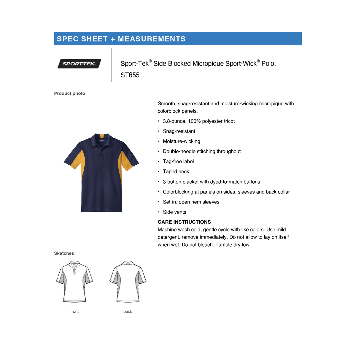 Mitten Mafia Sport-Tek Side Blocked Micropique Sport-Wick Polo Ladies Fit