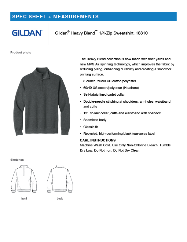 Mid Michigan School of Cosmetology Embroidered 1/4-Zip Sweatshirt (Charcoal Heather)