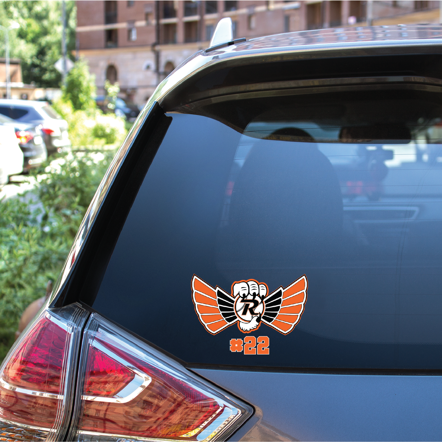 Raiders Travel Baseball Club Decal With Number