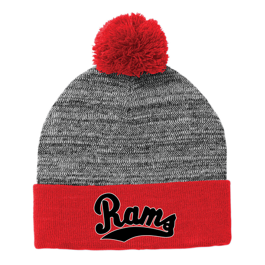 Rams Embroidered Cuff Beanie
