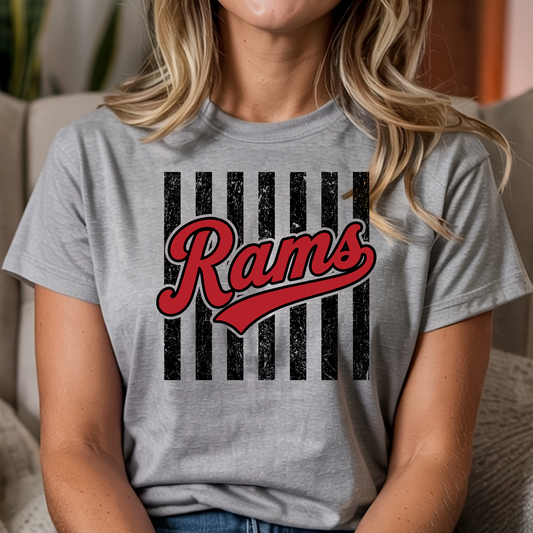 Montrose Rams Retro Striped T-Shirt