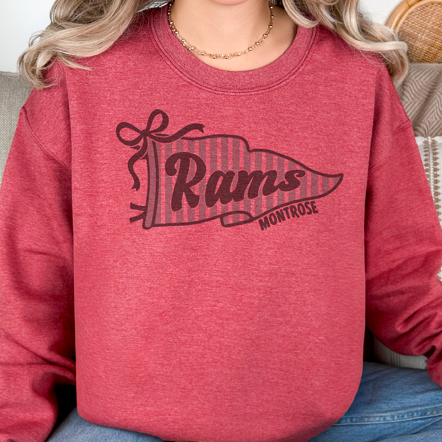 Montrose Rams Pennant Crewneck Sweatshirt