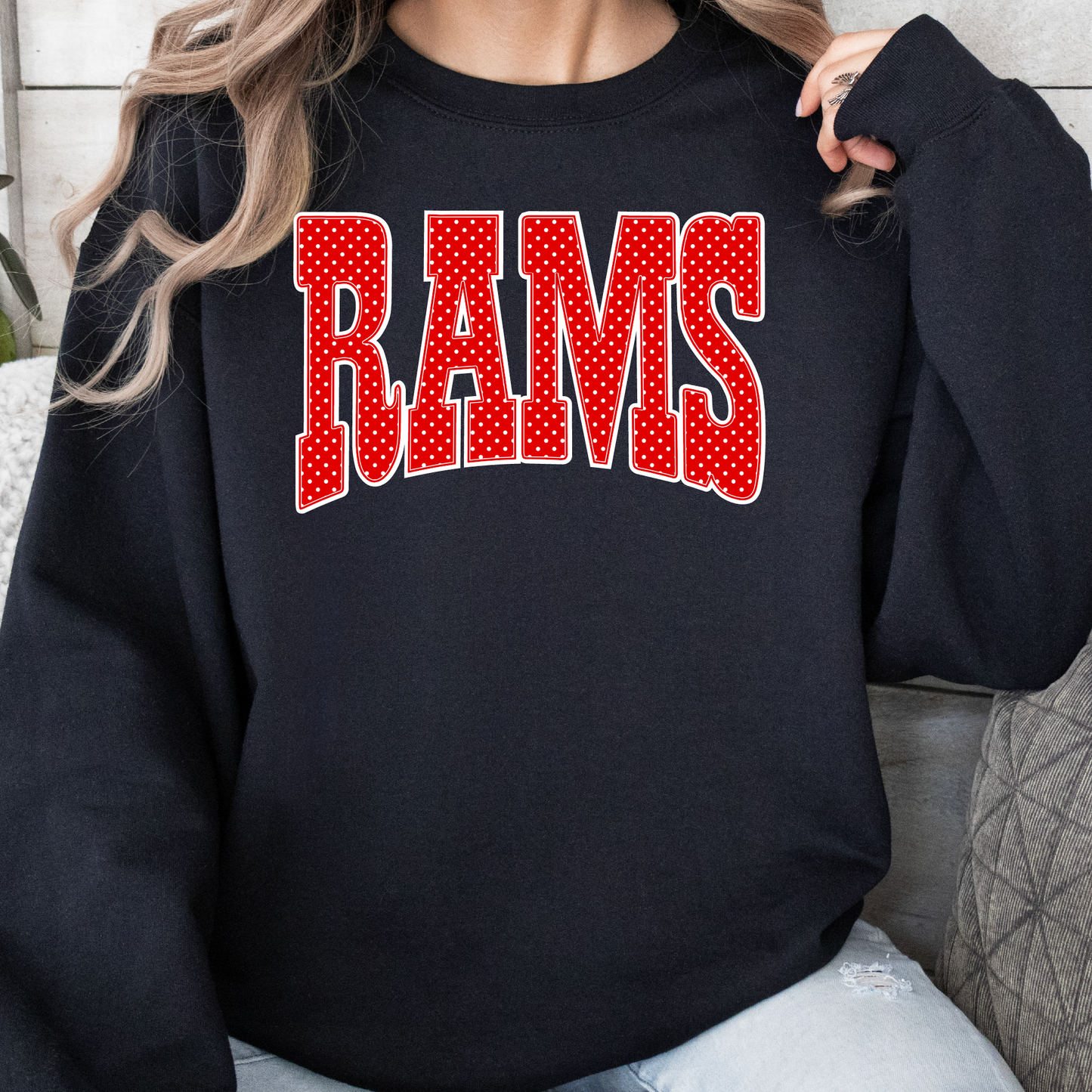 Montrose Rams Polka Dot Crewneck Sweatshirt