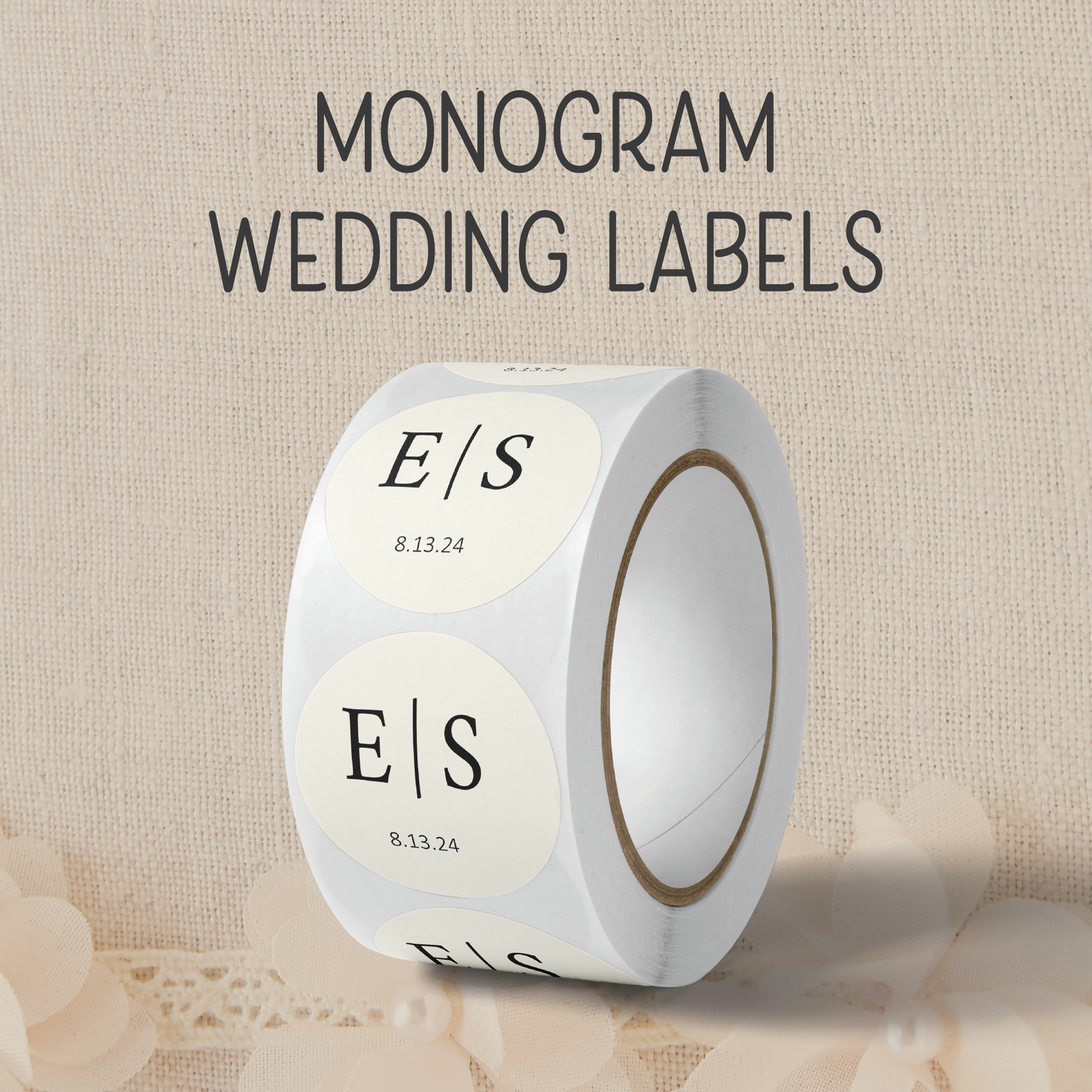 Monogram Wedding Labels