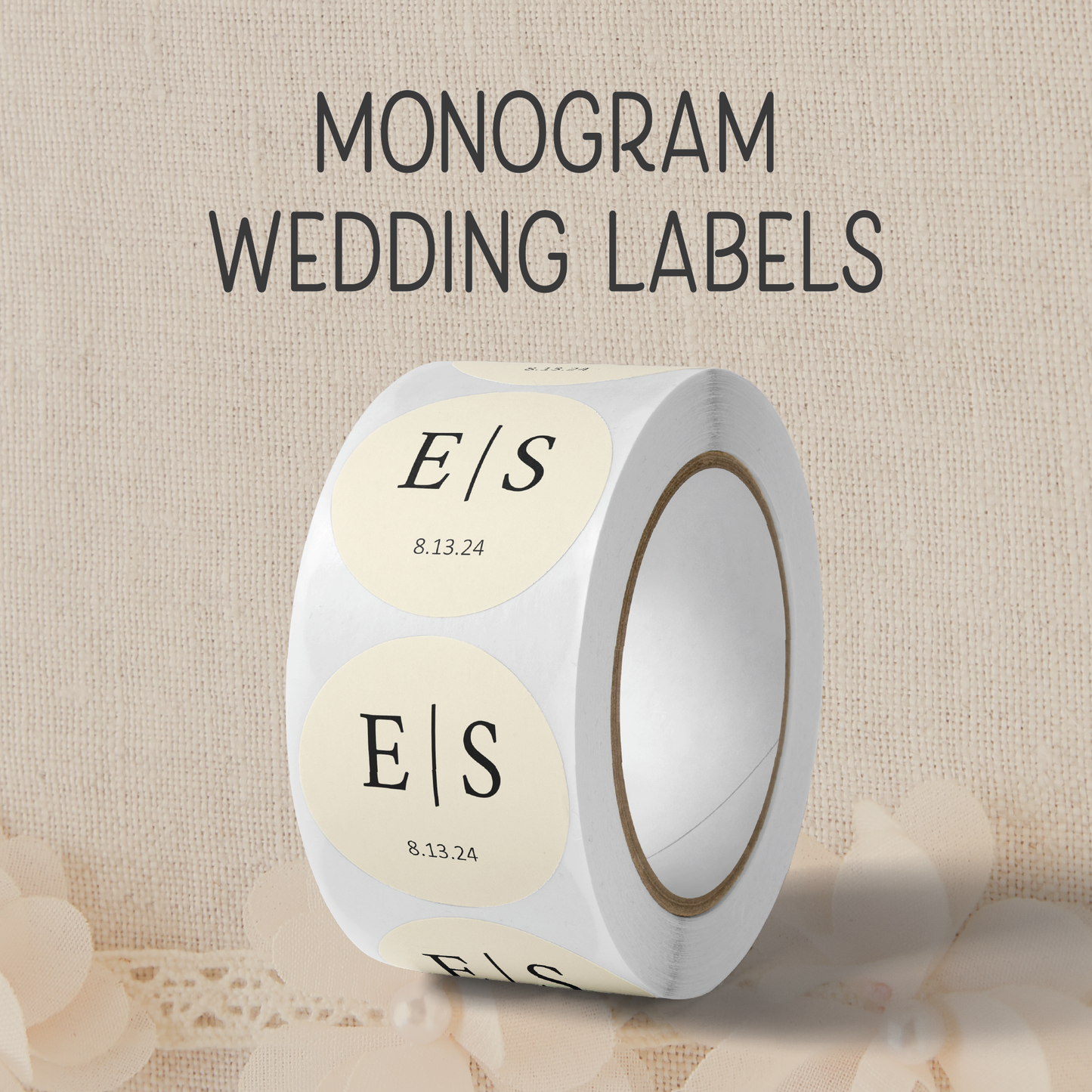 Monogram Wedding Labels