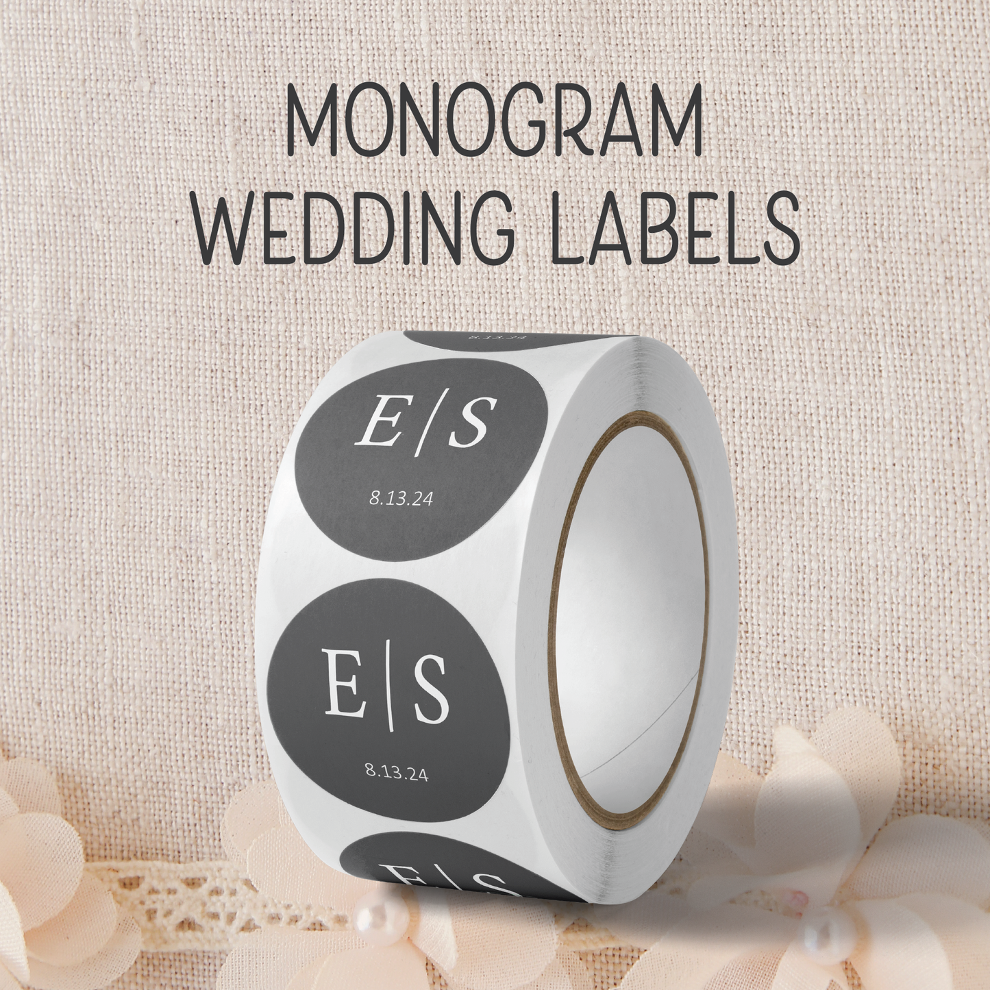 Monogram Wedding Labels