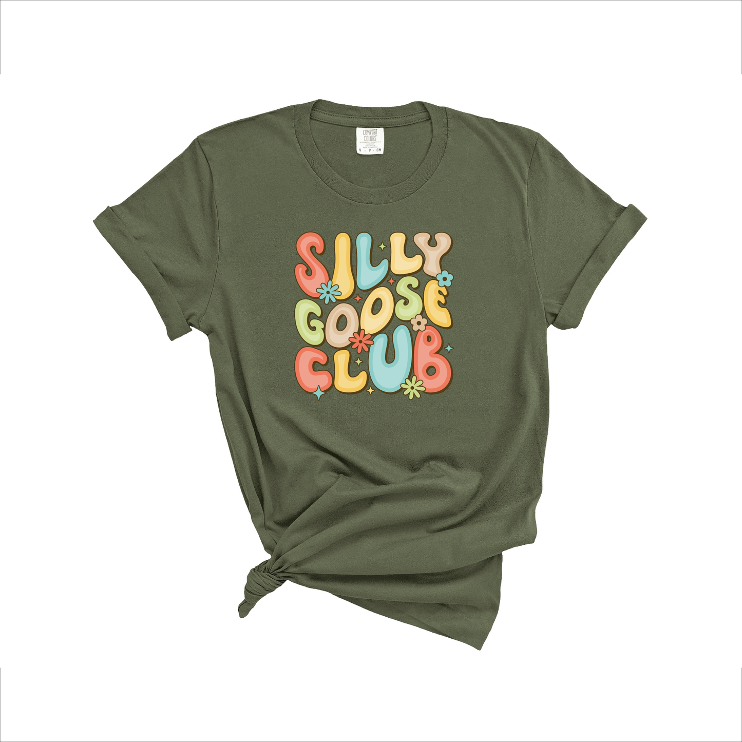 Silly Goose Club Flowered T-Shirt
