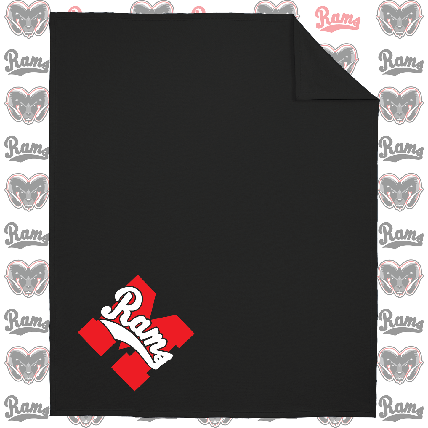 Rams Fleece Sweatshirt Blanket