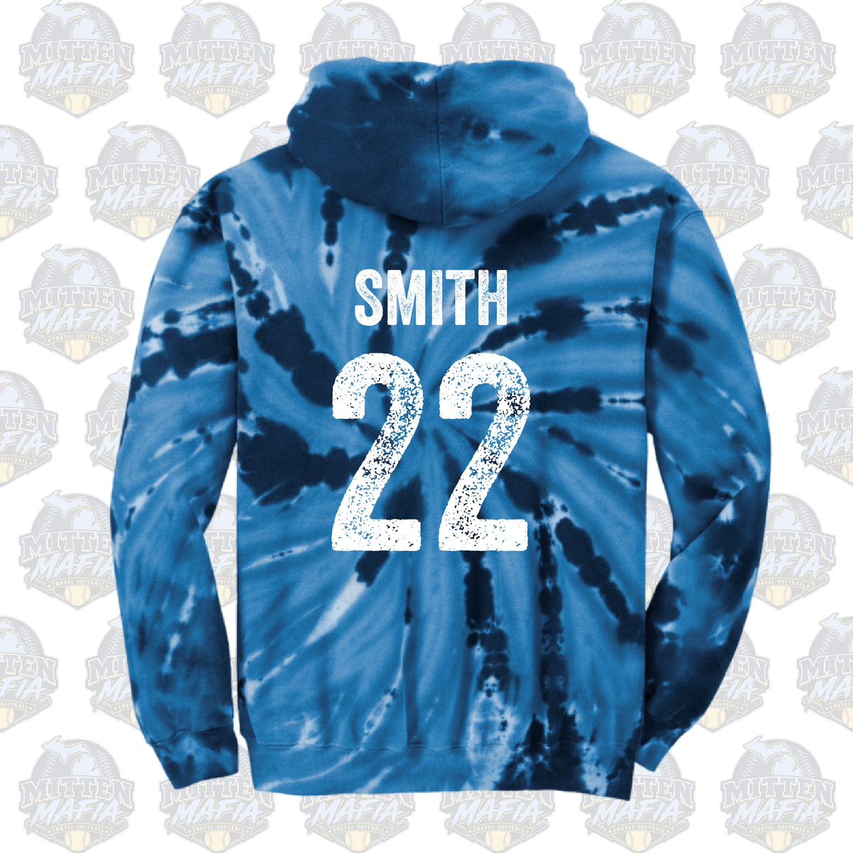 Mitten Mafia Softball Tie Dye Hoodie