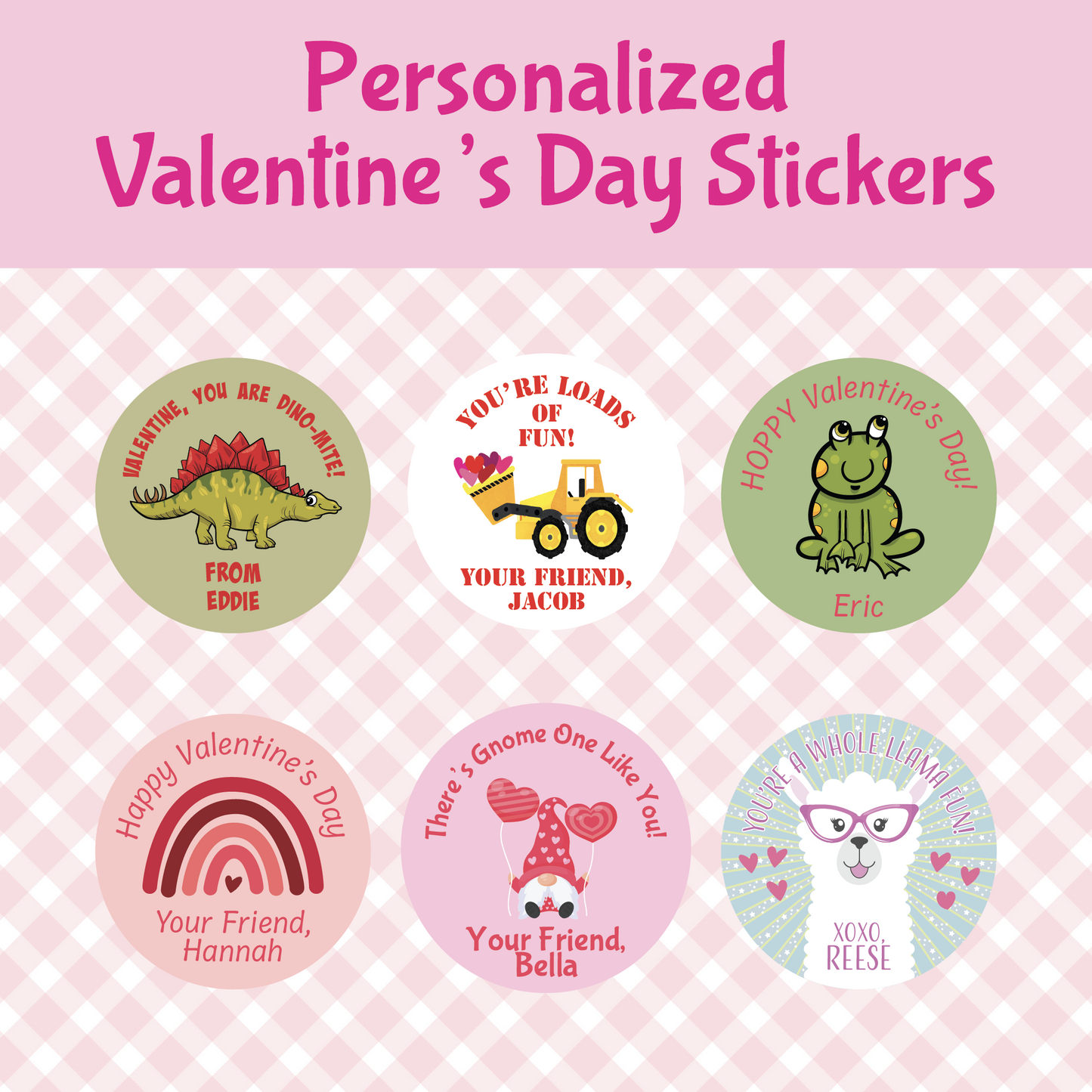 Personalized Valentine's Day Stickers