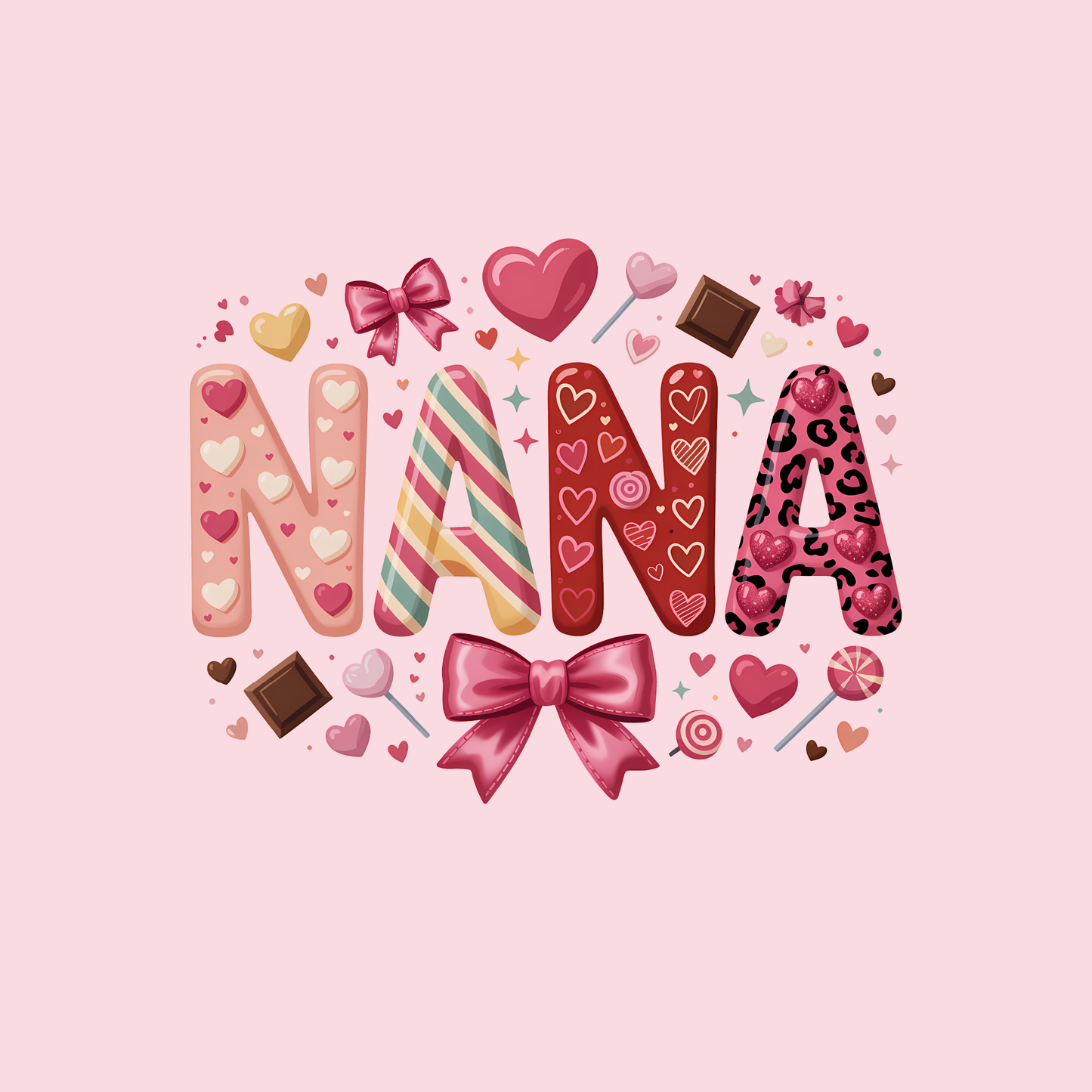 Nana Valentine's Day DTF Transfer